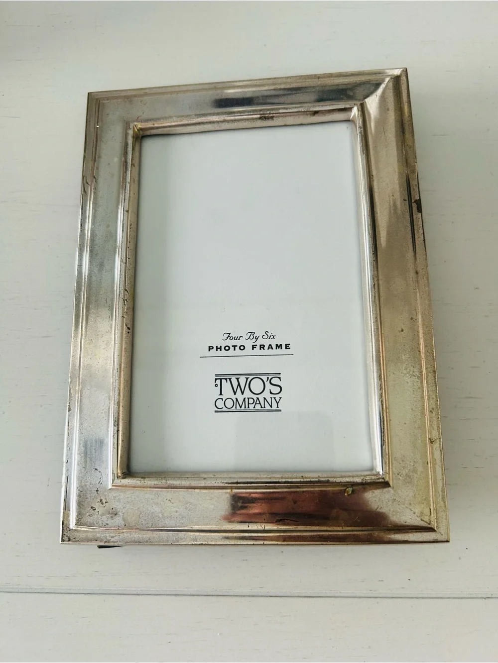 Two's Company Silver Photo Frames set of 3- Classic Silver Finish Heavyweight